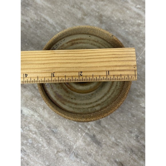 Vintage Pottery Clay Jam Sugar Bowl With Lid Brown Warm Fuzzies - Picture 7 of 8